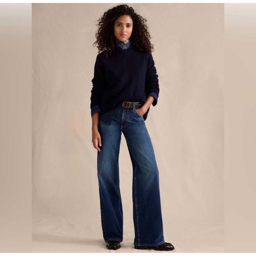 Banana Republic Icon Classic High Wide
Leg Jeans Medium Wash Size 26 - Picture 2 of 13